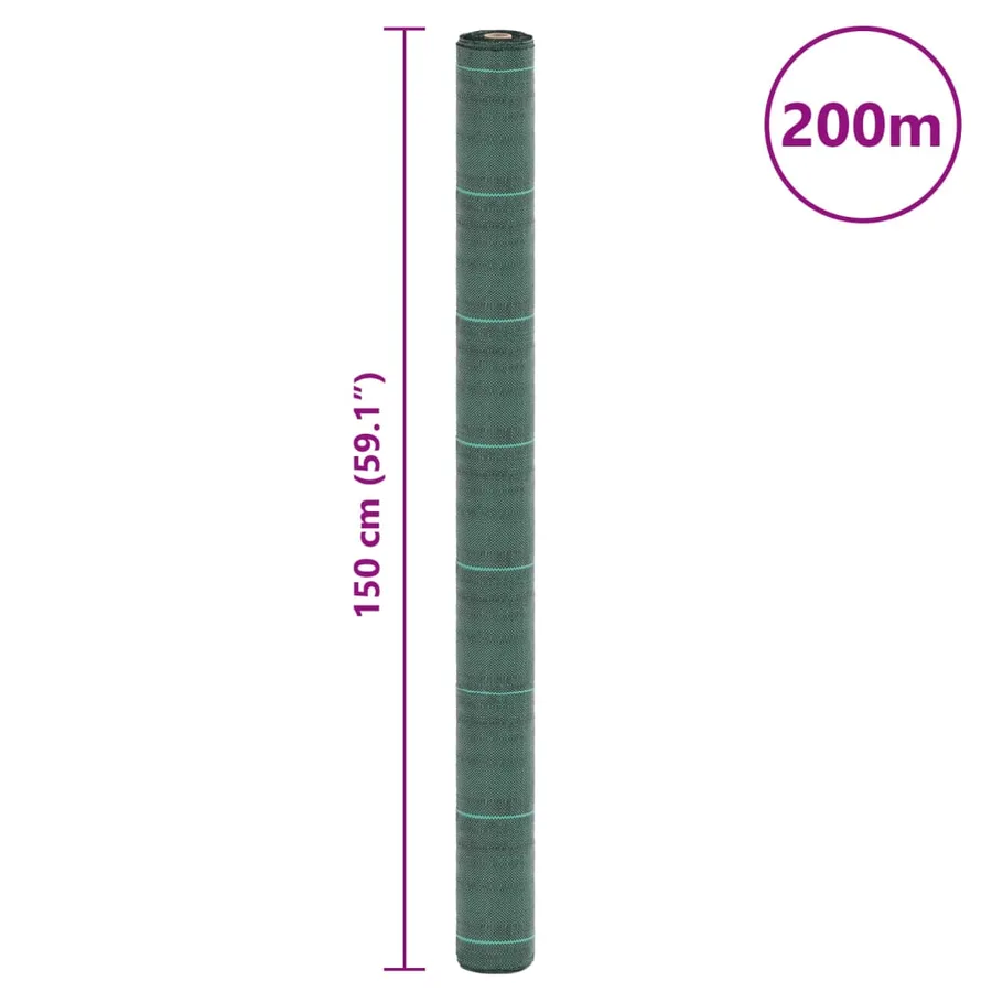 Membrane anti-mauvaises herbes vert 1,5x200 m PP - 8