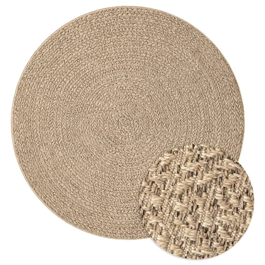 Tapis ZIZUR Ø 200 cm aspect de jute intérieur et extérieur - 2