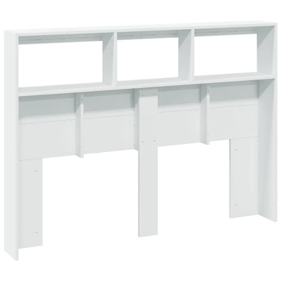 Armoire tête de lit avec LED blanc 140x17x102 cm - 8