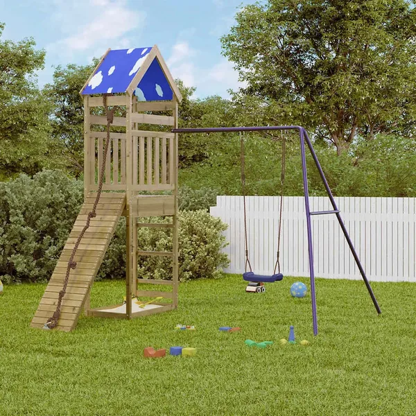 Aire de jeux d'extérieur bois de pin imprégné