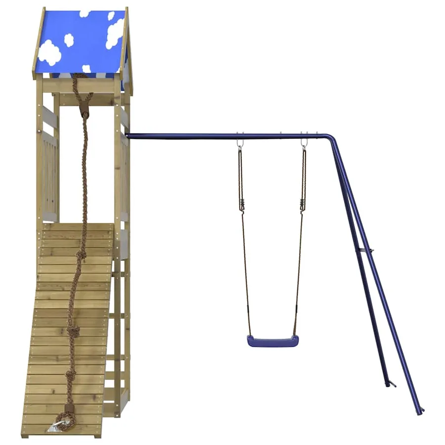 Aire de jeux d'extérieur bois de pin imprégné - 3