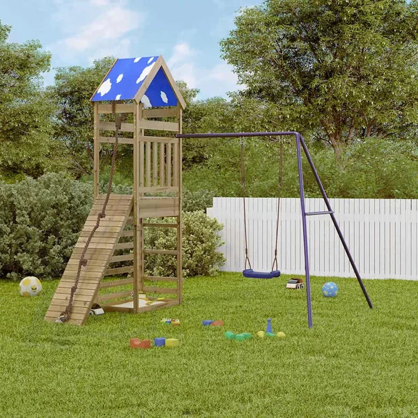 Aire de jeux d'extérieur bois de pin imprégné