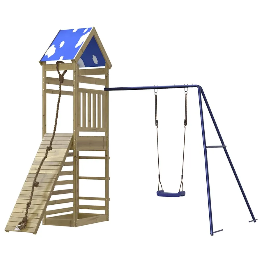 Aire de jeux d'extérieur bois de pin imprégné - 4