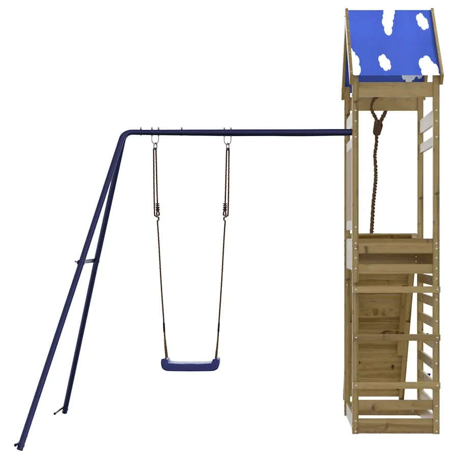 Aire de jeux d'extérieur bois de pin imprégné - 7