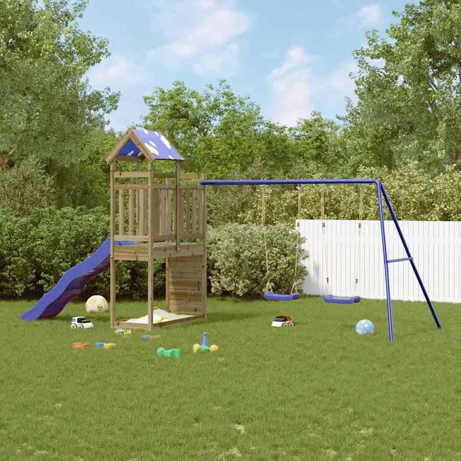 Aire de jeux d'extérieur bois de pin imprégné