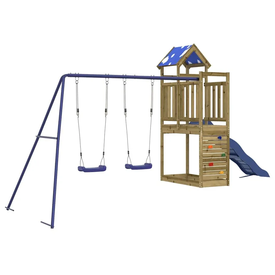 Aire de jeux d'extérieur bois de pin imprégné - 2
