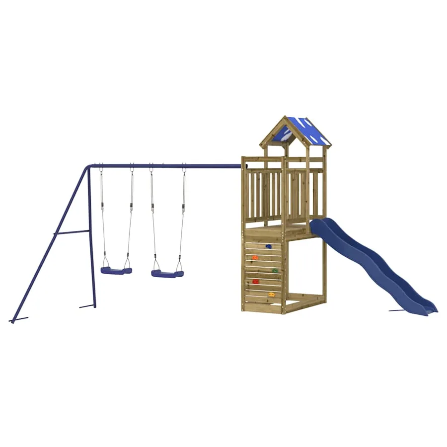 Aire de jeux d'extérieur bois de pin imprégné - 3