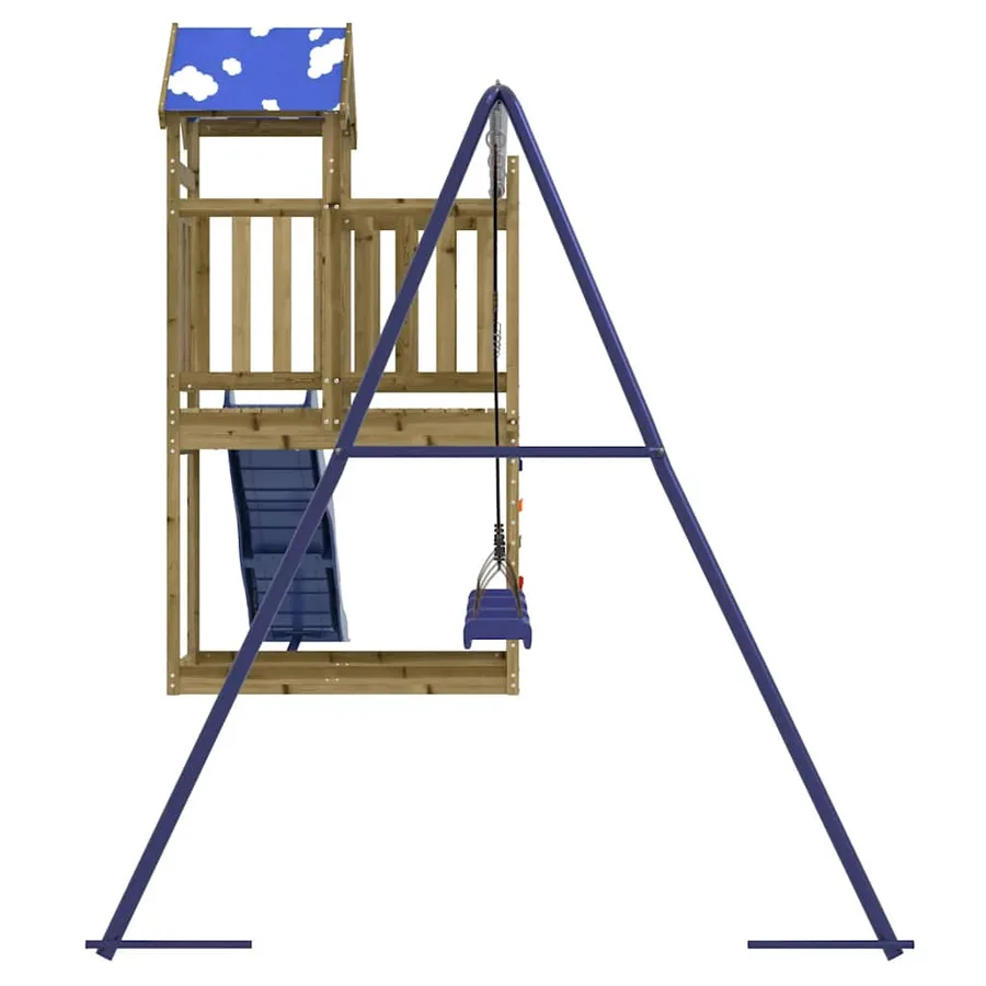 Aire de jeux d'extérieur bois de pin imprégné - 5