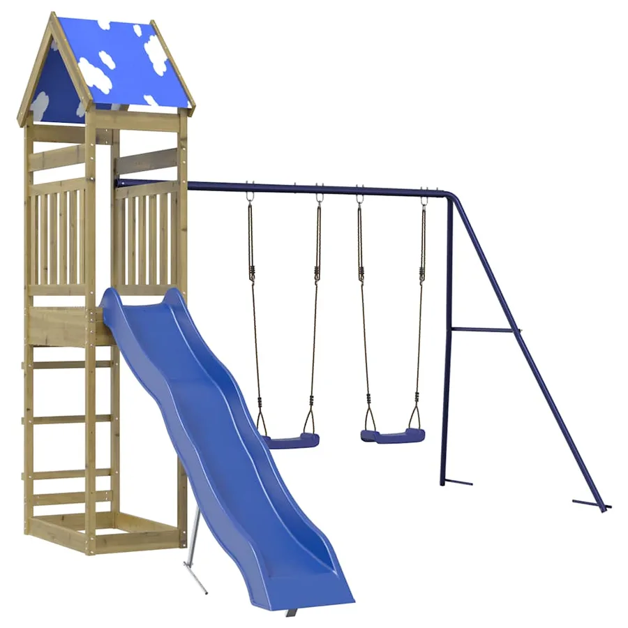 Aire de jeux d'extérieur bois de pin imprégné - 2