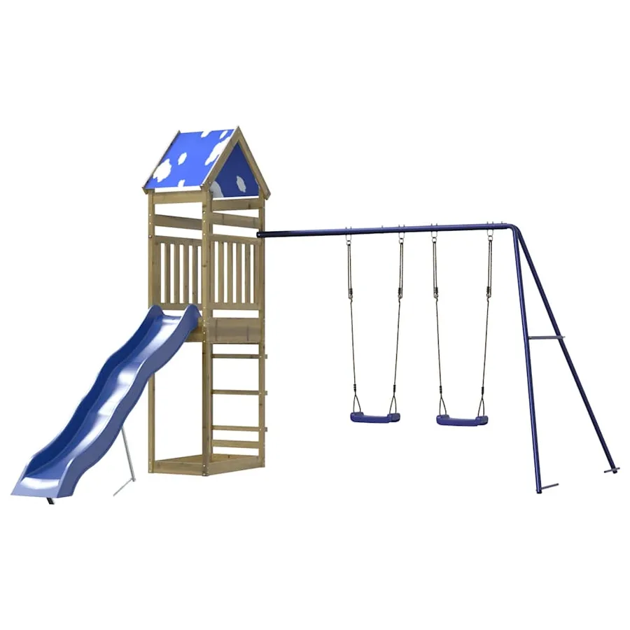 Aire de jeux d'extérieur bois de pin imprégné - 4