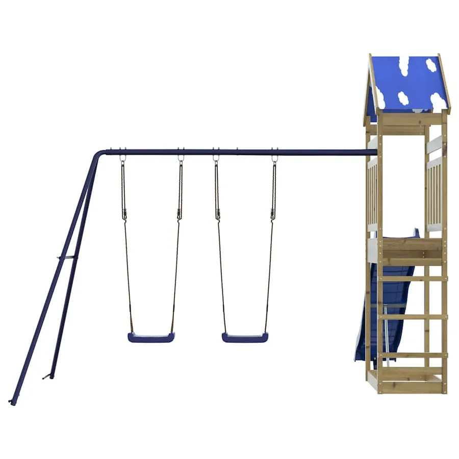 Aire de jeux d'extérieur bois de pin imprégné - 7