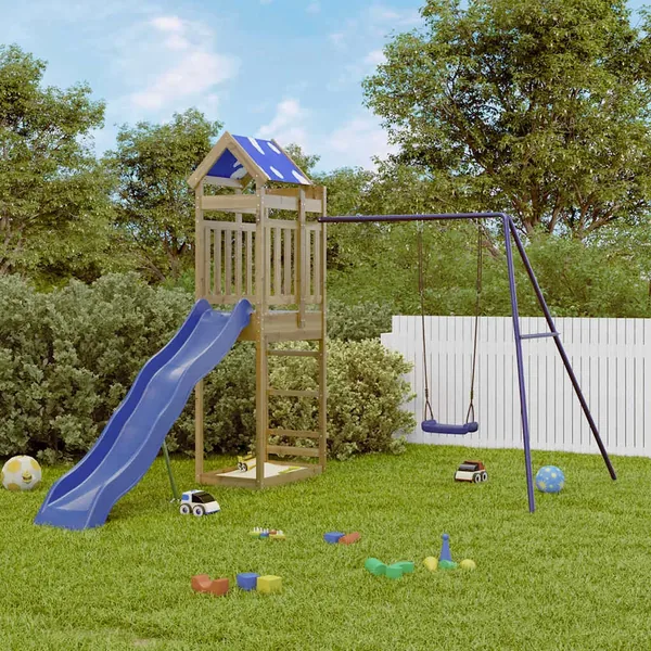 Aire de jeux d'extérieur bois de pin imprégné