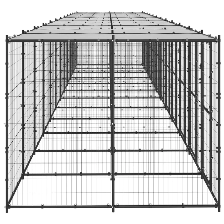 Chenil extérieur Acier avec toit 29,04 m² - 3