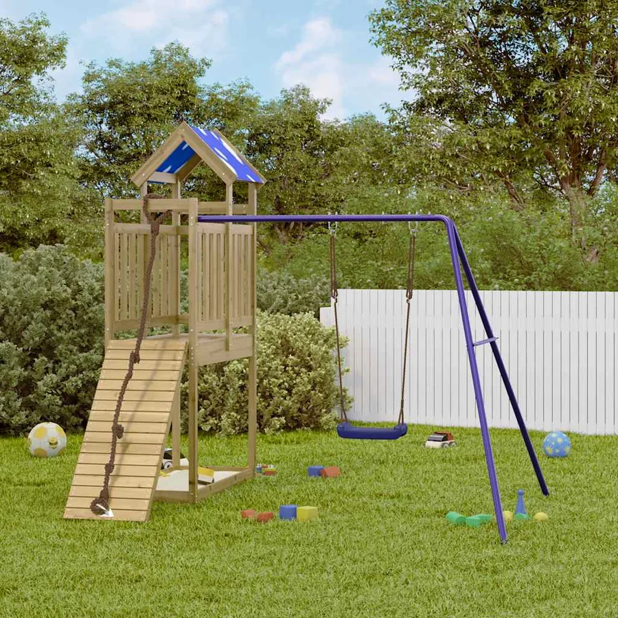 Aire de jeux d'extérieur bois de pin imprégné
