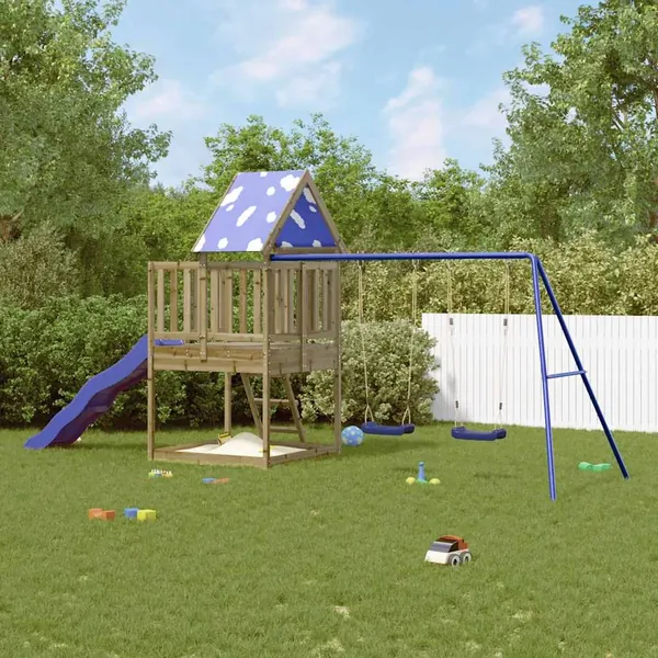 Aire de jeux d'extérieur bois de pin imprégné