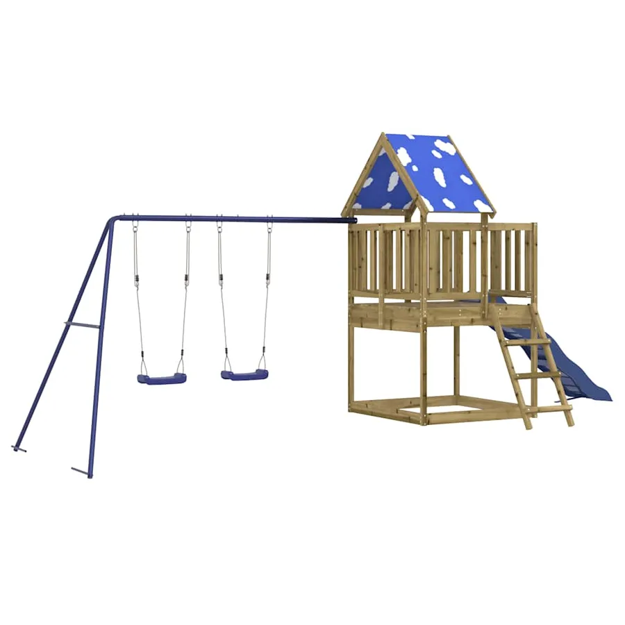 Aire de jeux d'extérieur bois de pin imprégné - 2