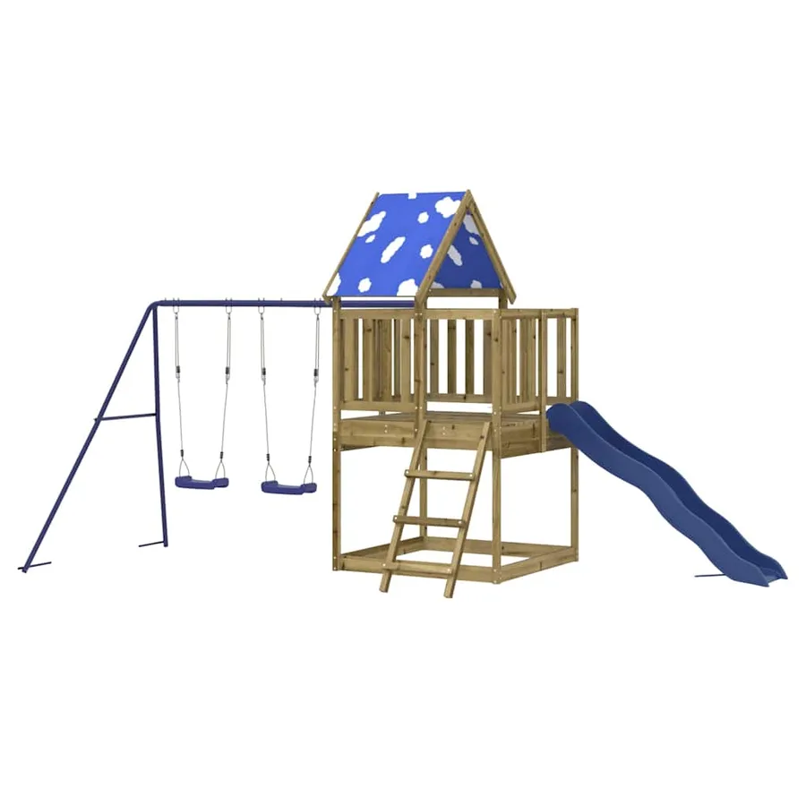 Aire de jeux d'extérieur bois de pin imprégné - 3