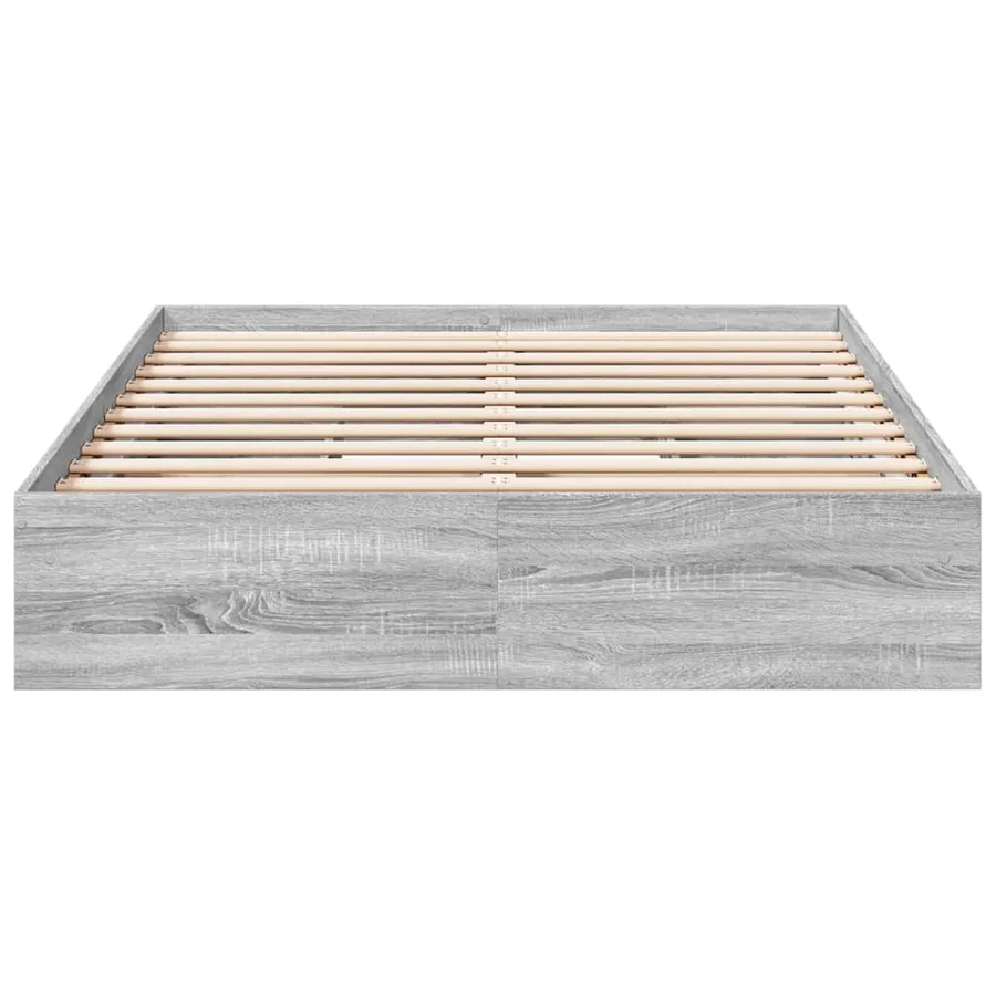 Cadre de lit avec tiroirs sans matelas sonoma gris 140x200 cm - 4