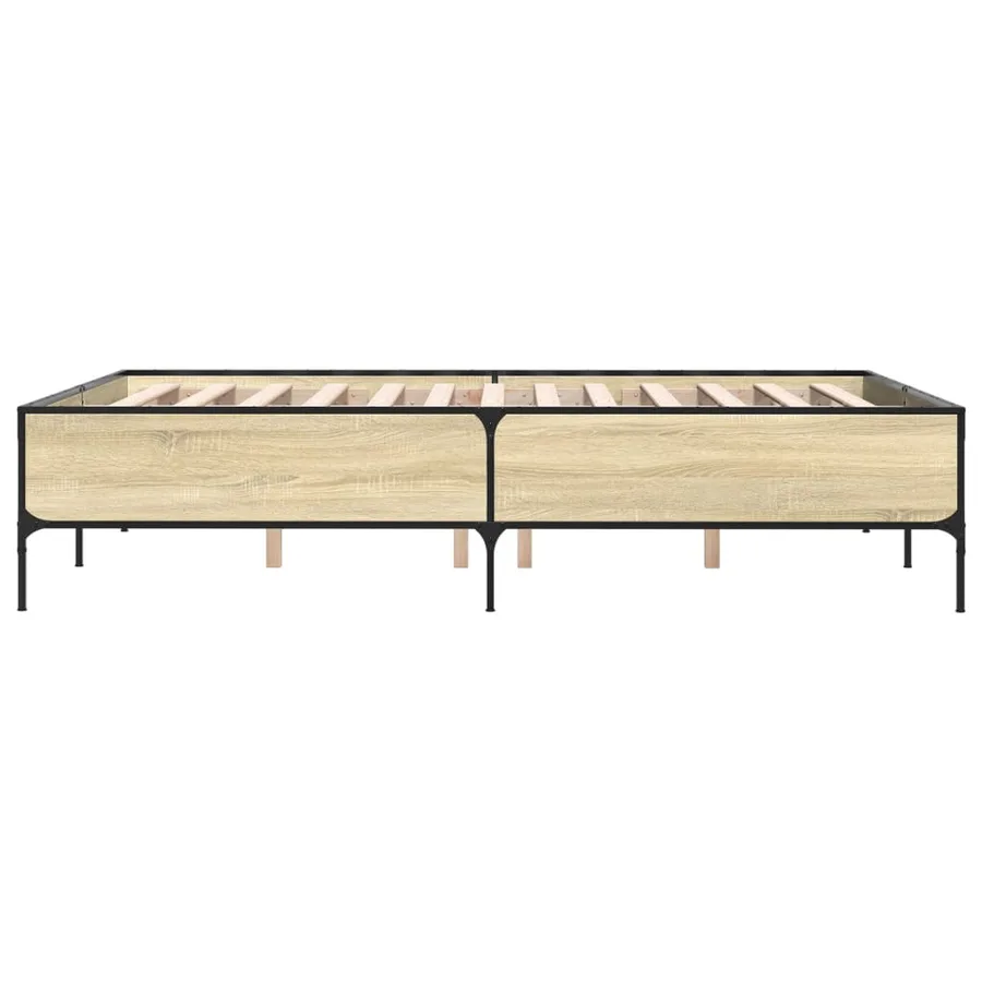 Cadre de lit sans matelas chêne sonoma 135x190 cm - 5