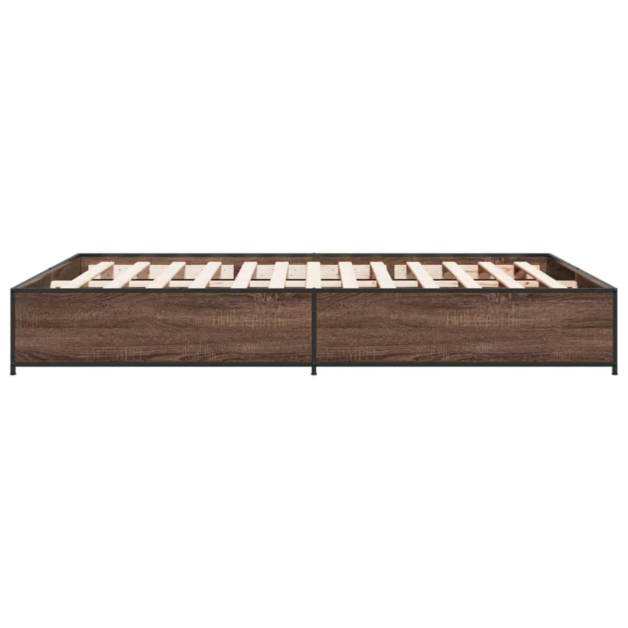 Cadre de lit sans matelas chêne marron 120x190 cm - 5