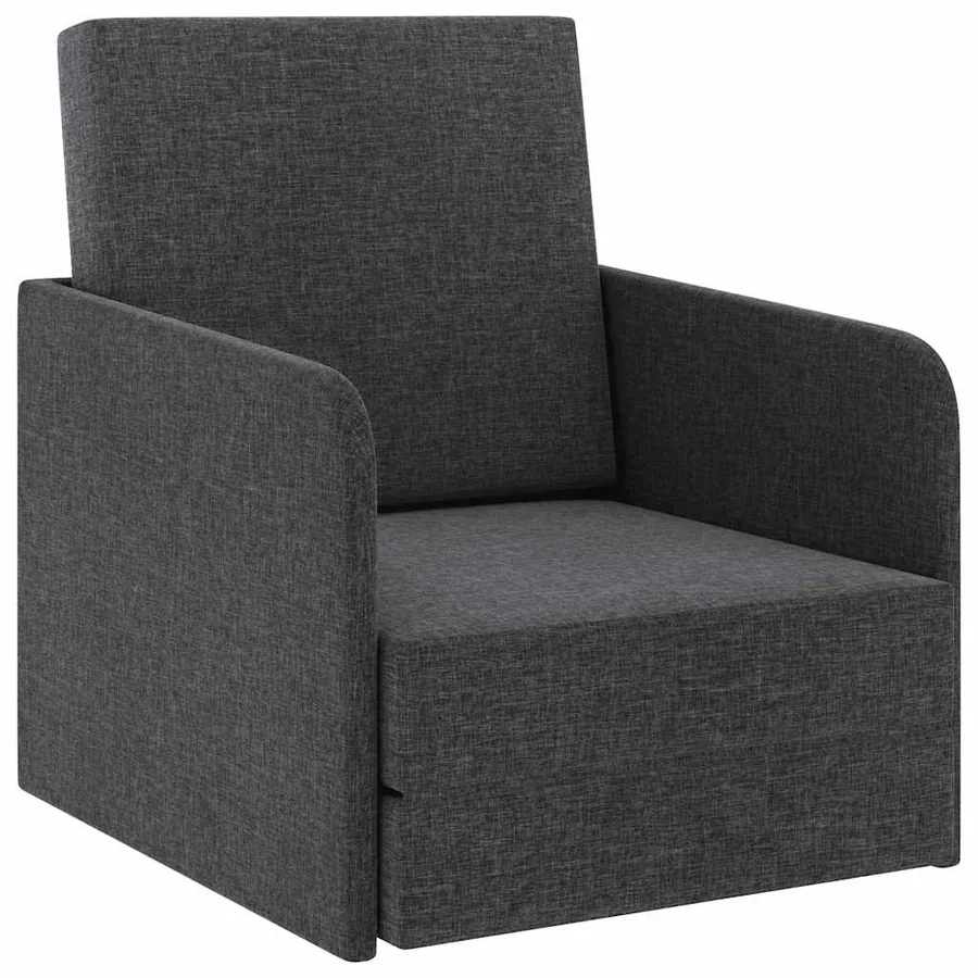 Fauteuil convertible gris foncé tissu - 2