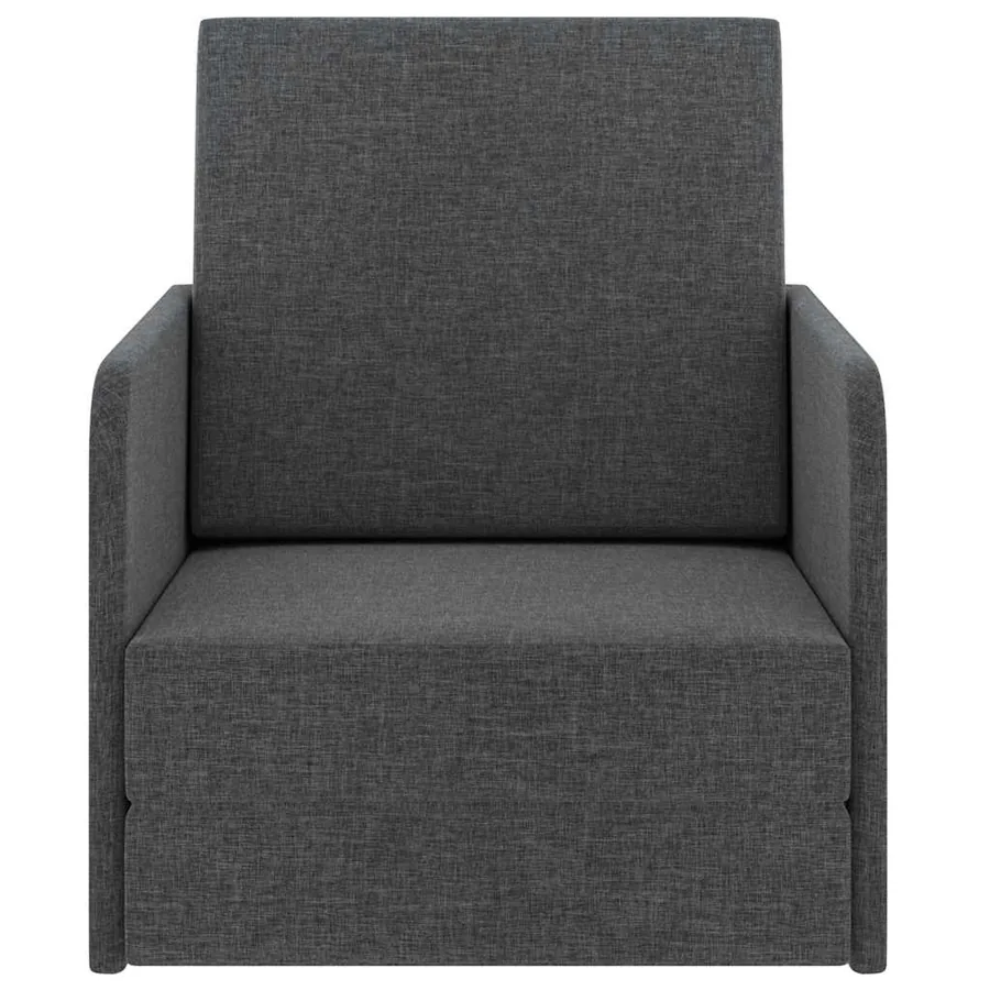 Fauteuil convertible gris foncé tissu - 5