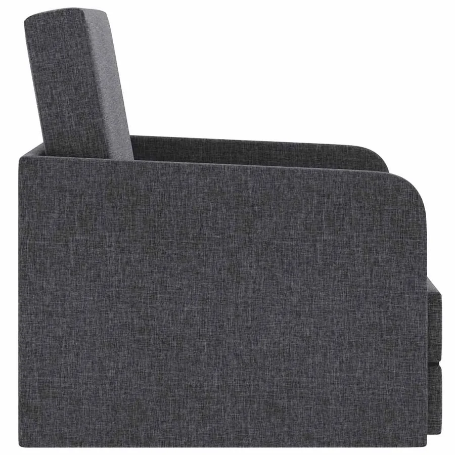 Fauteuil convertible gris foncé tissu - 6