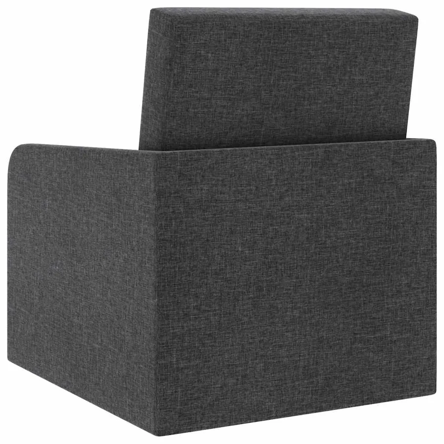 Fauteuil convertible gris foncé tissu - 7