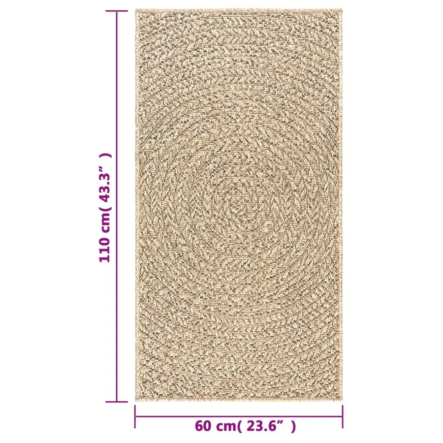 Tapis ZIZUR 60x110 cm aspect de jute intérieur et extérieur - 8