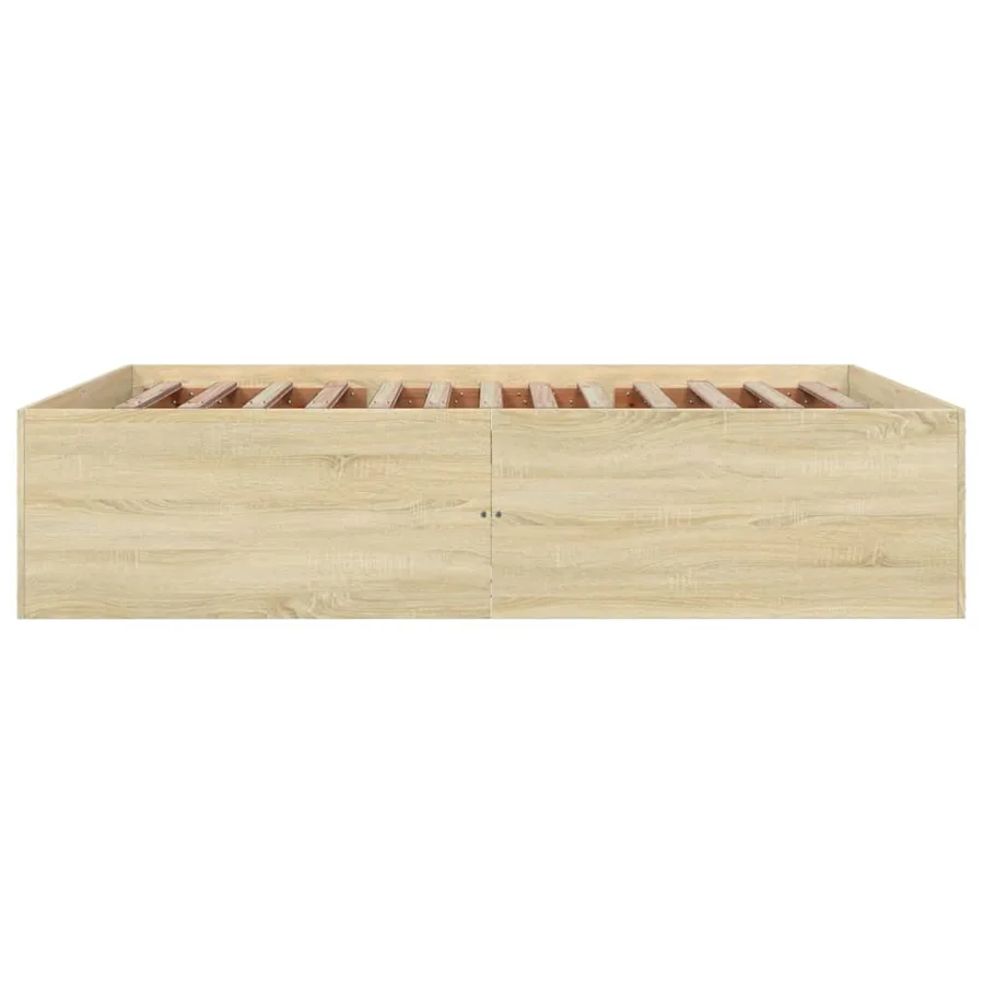 Cadre de lit sans matelas chêne sonoma 160x200 cm - 5