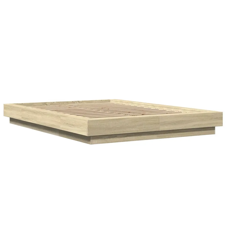 Cadre de lit sans matelas chêne sonoma 135x190 cm - 3