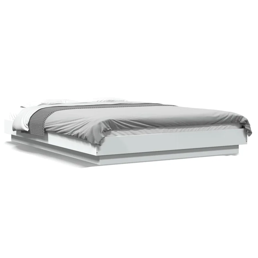 Cadre de lit sans matelas blanc 135x190 cm - 2