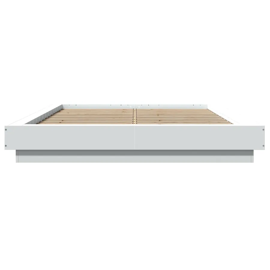 Cadre de lit sans matelas blanc 135x190 cm - 4