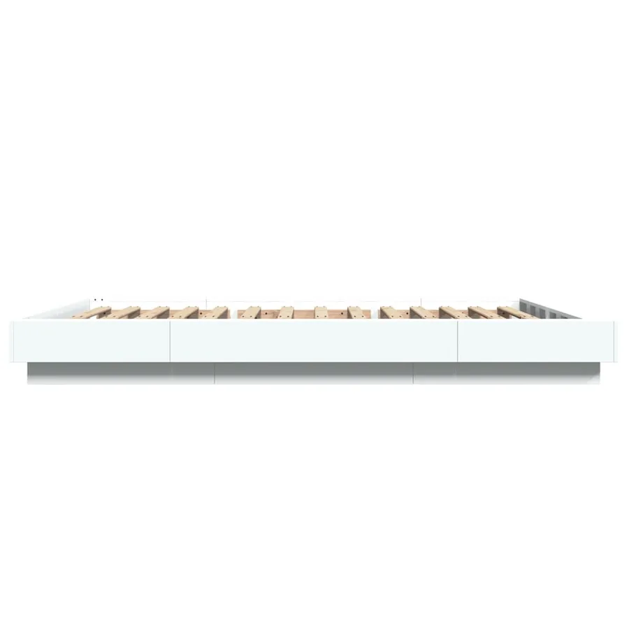 Cadre de lit sans matelas blanc 135x190 cm - 5