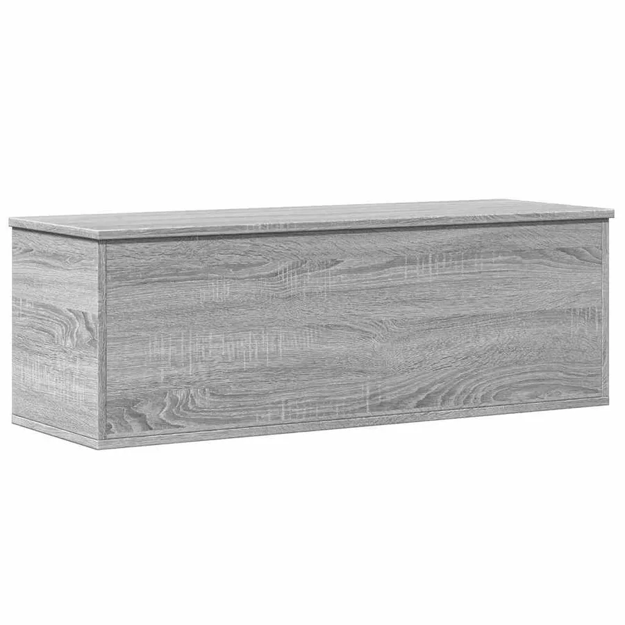 Boîte de rangement sonoma gris 102x35x35 cm bois d'ingénierie - 2