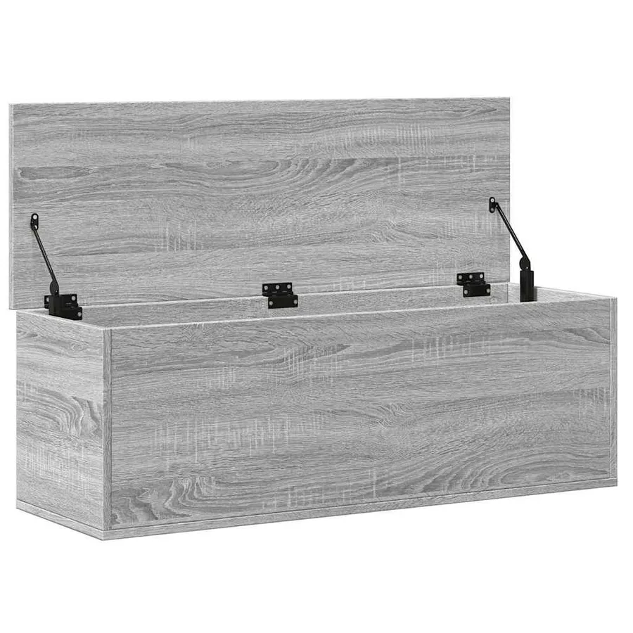Boîte de rangement sonoma gris 102x35x35 cm bois d'ingénierie - 7