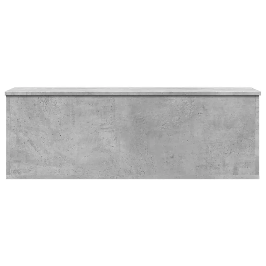 Boîte de rangement gris béton 102x35x35 cm bois d'ingénierie - 4