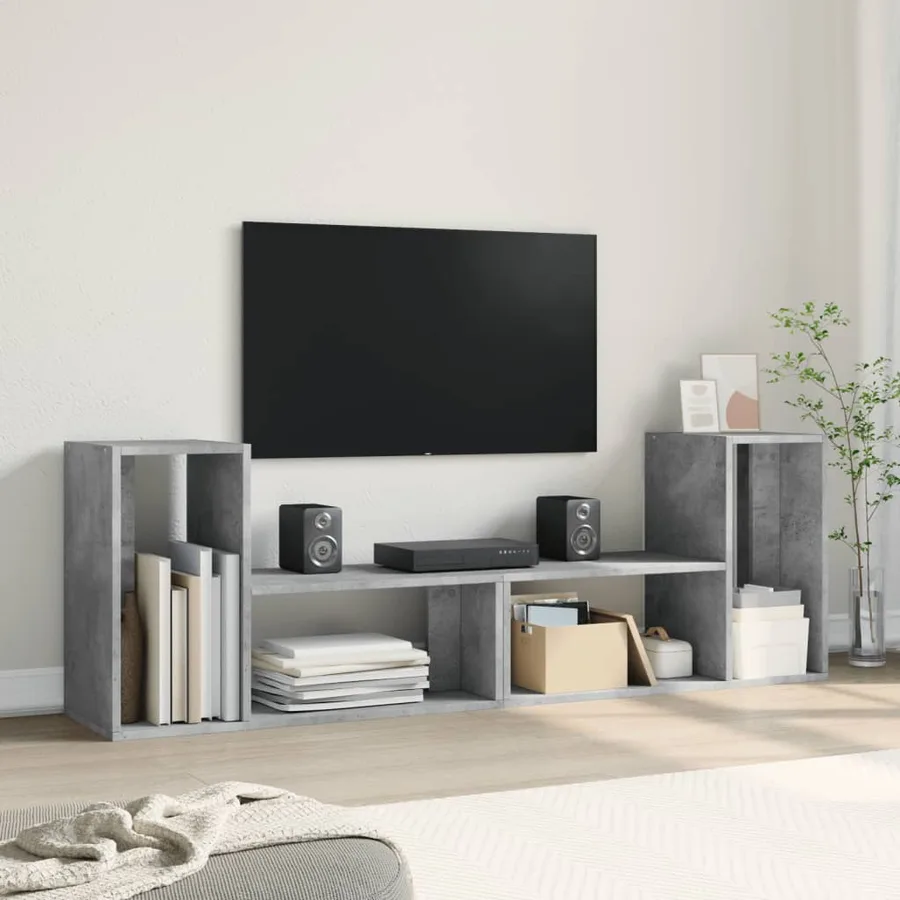 Meuble TV Gris béton - 3