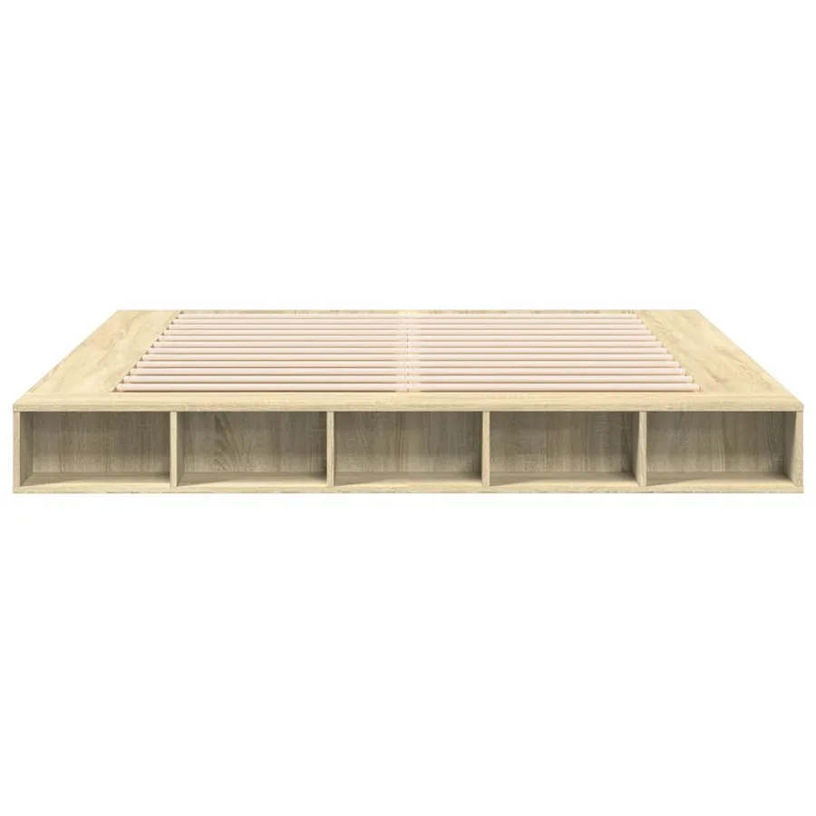 Cadre de lit sans matelas chêne sonoma 200x200 cm - 4