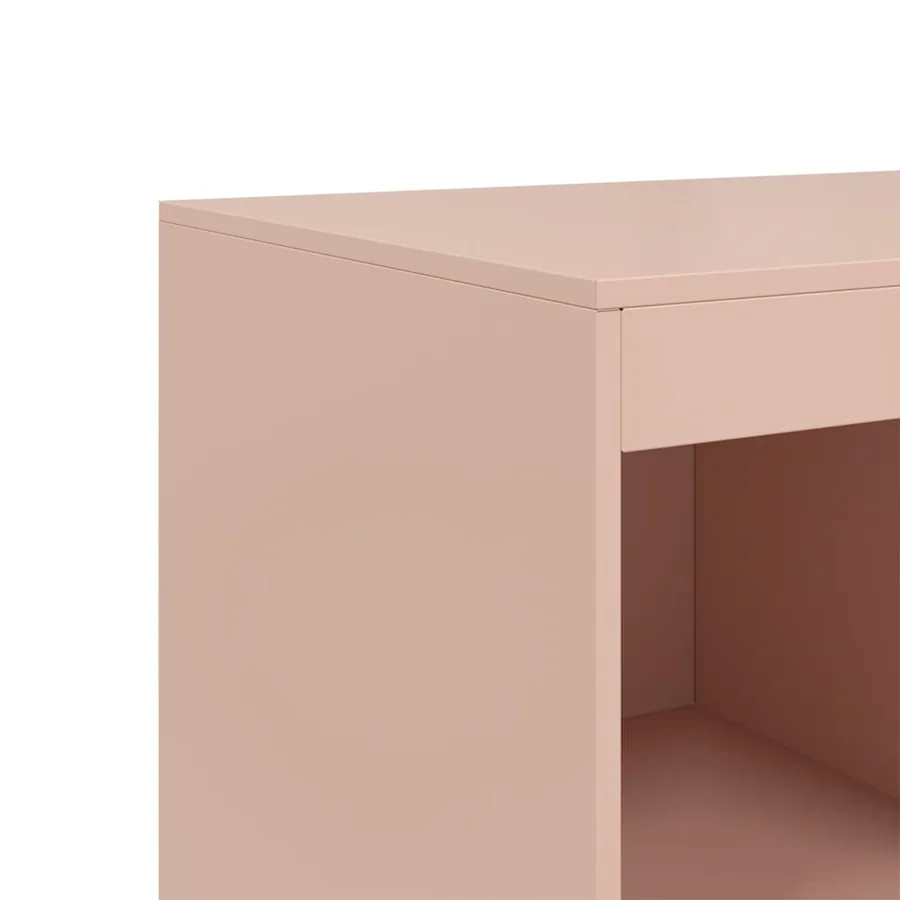 Buffet haut rose 67x39x95 cm acier - 10