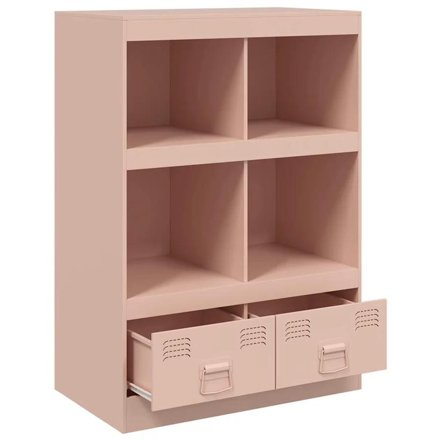 Buffet haut rose 67x39x95 cm acier - 7