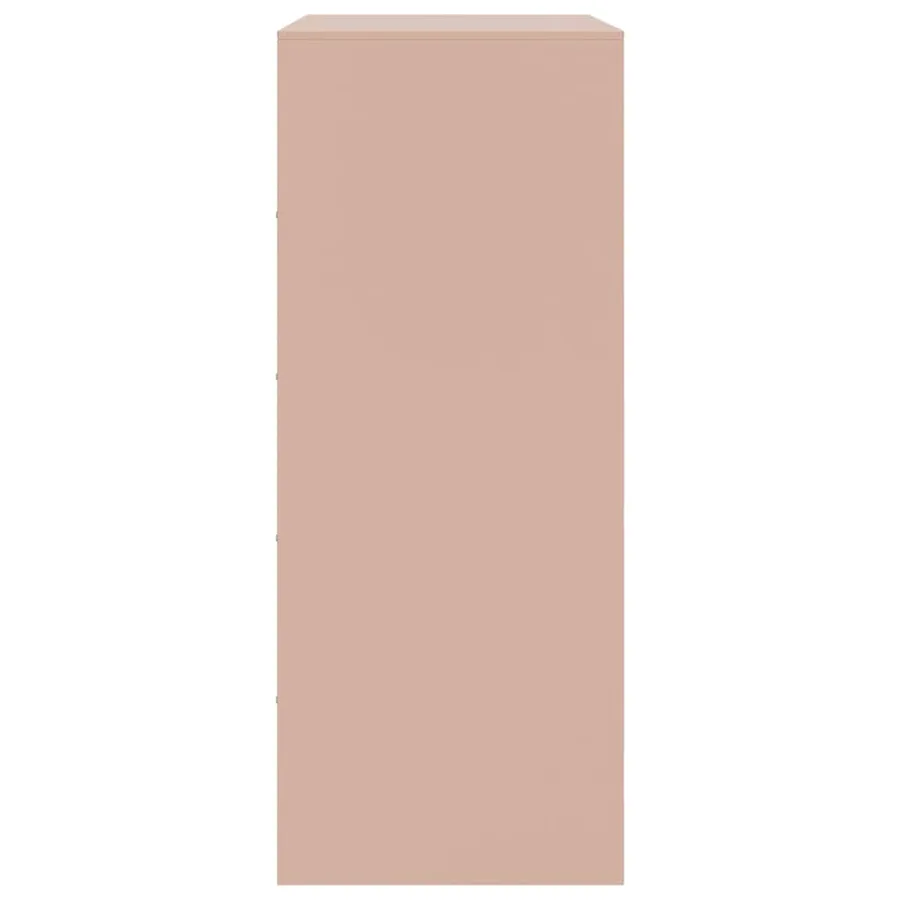 Buffet haut rose 67x39x95 cm acier - 8