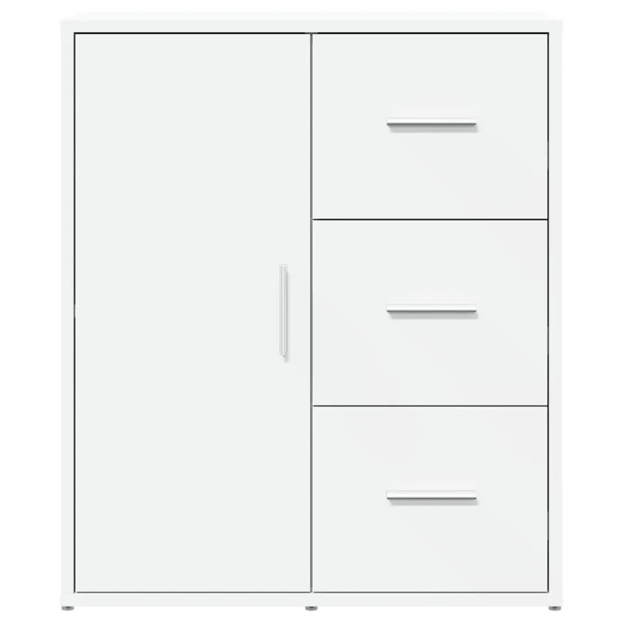Buffet blanc 60x31x70 cm bois d'ingénierie - 5