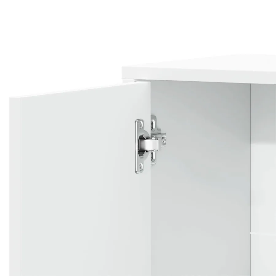 Buffet blanc 60x31x70 cm bois d'ingénierie - 8