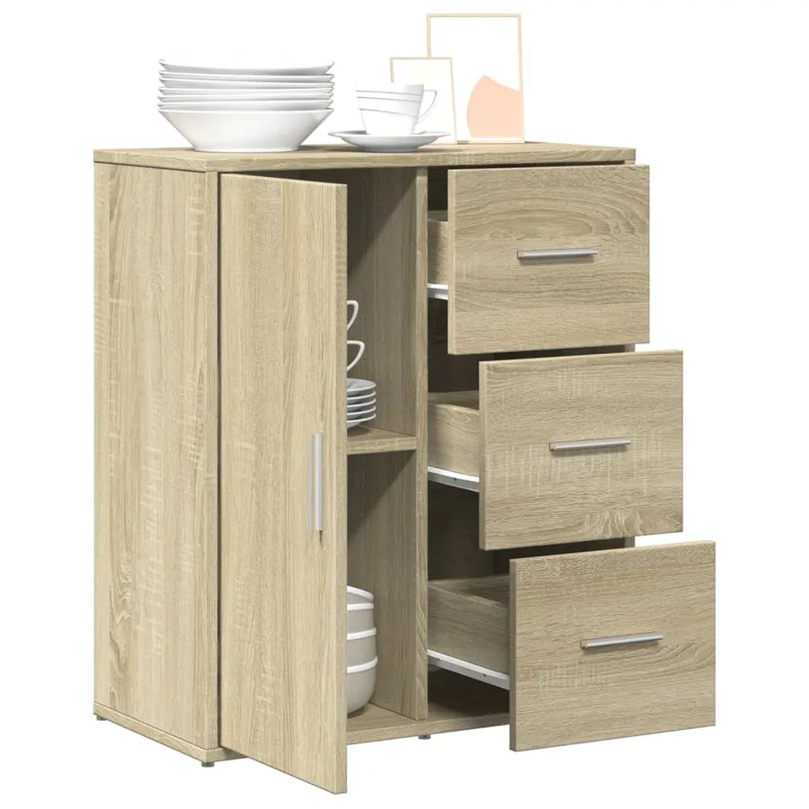Buffet chêne sonoma 60x31x70 cm bois d'ingénierie - 4
