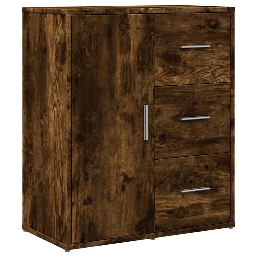Buffets 2 pcs chêne fumé 60x31x70 cm bois d'ingénierie - 4