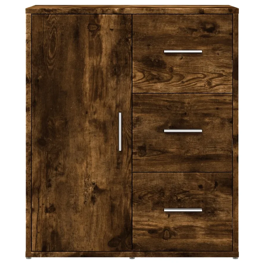 Buffets 2 pcs chêne fumé 60x31x70 cm bois d'ingénierie - 5