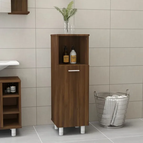 Armoire de bain Chêne marron 30x30x95 cm Bois d'ingénierie