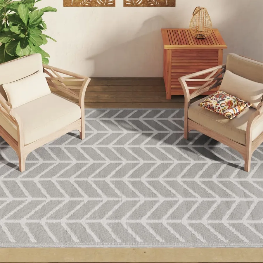 Tapis d'extérieur ARAKIL Gris 160x230 cm PP - 3