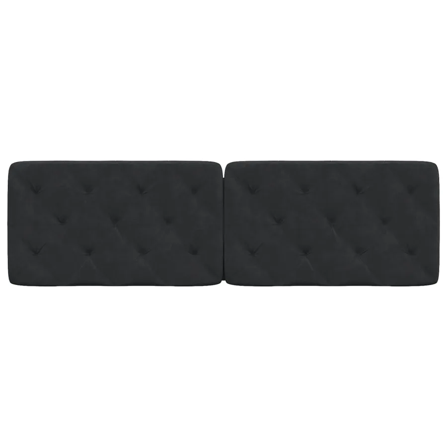 Coussin de tête de lit noir 160 cm velours - 5